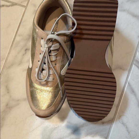 Project Cloud Metallic Gold and Beige Sneakers - Picture 3 of 4